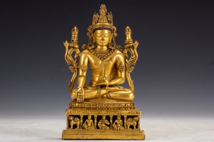 Gilt Bronze GuanYin Figure