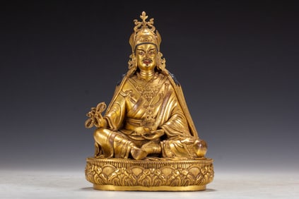 Gilt Bronze Padmasambhava Figure