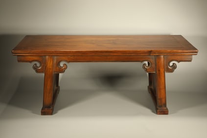 Huanghuali Wood Carved Dragon Pattern Table