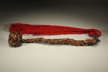 Agarwood Carved Pomegranate Pattern RuYi Ornament