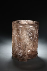 Crystal Carved Character Story Pattern Brush Pot