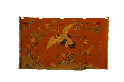 Silk Embroidery Crane Pattern Painting