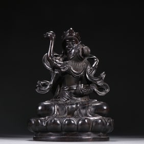 Red Sandalwood Carved Chakrasamvara Figure