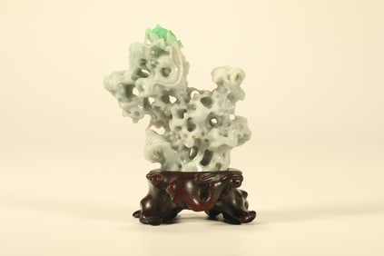 Jadeite Carved Taihu Stone Shape Ornament