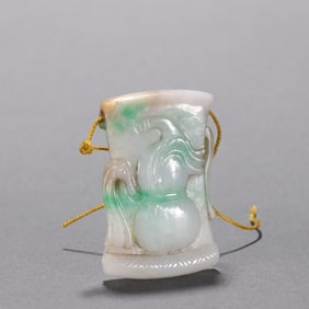 Jadeite Carved Gourd Pattern Pendant