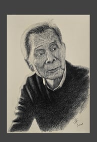 Chinese Drawing Character Painting,Wu Guanzhong Mark