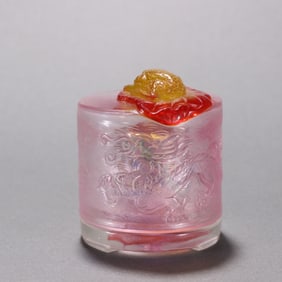 Glassware Carved Phoenix Pattern Thumb Ring and Glassware Carved Dragon Pattern Thumb Ring Box