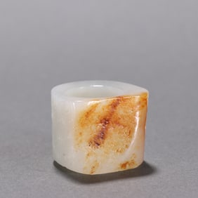 Jade Carved Cloud Pattern Thumb Ring