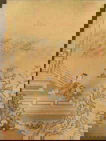Chinese Drawing Beauty Story Painting,Tang Yin Mark