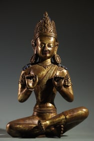 Gilt Bronze GuanYin Figure