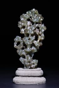 Shoushan Carved Taihu Stone Shape Ornament
