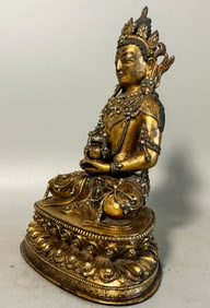 Gilt Bronze Infinite Life Buddha Figure