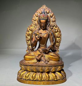 Gilt Bronze GuanYin Figure