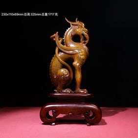 Jade Carved Dragon Shape Figure