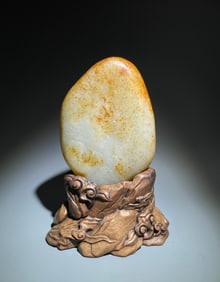Jade Carved Poetry Pattern Ornament
