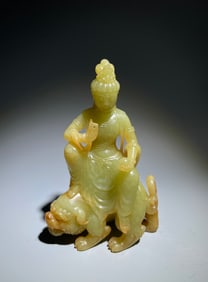 Jade Carved GuanYin Ornament