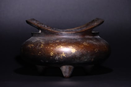 Bronze Sprinkling Gold Incense Burner