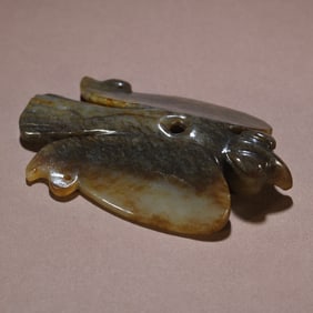 Jade Carved Bird Shape Ornament