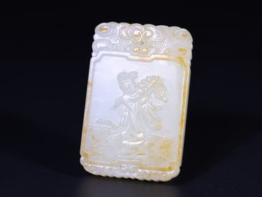 Jade Carved Beauty Pattern Pendant