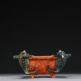 Orange Draw Bat Pattern Porcelain Washer