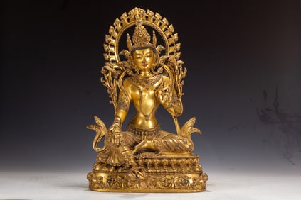 Gilt Bronze White Tara Figure