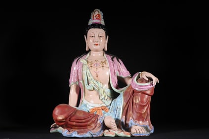 Famille Rose Porcelain GuanYin Figure