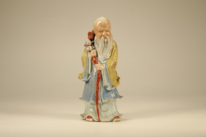 Famille Rose Porcelain Character Figure