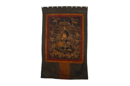 Silk Embroidery Buddha Pattern Tangka