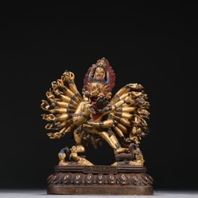 Gilt Bronze Yamantaka Figure