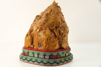 Shoushan Tianhuang Carved Dragon Pattern Stone Seal