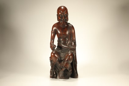 Huanghuali Wood Carved Arhat Figure
