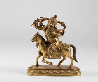 Gilt Bronze Guardian Figure