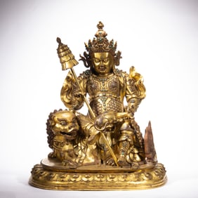 Gilt Bronze Vaisravana Figure