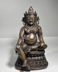 Bronze Yellow Jambala Figure