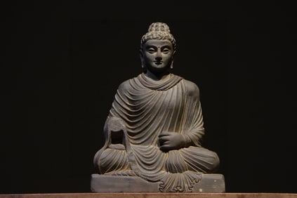 Grey Stone Gandhara Figure