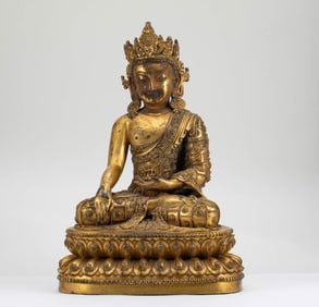 Gilt Bronze GuanYin Figure