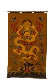 Silk Embroidery Carved Dragon Pattern Painting