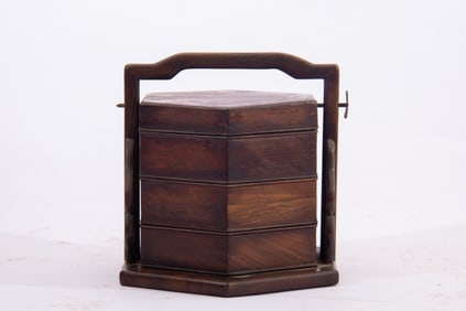 Huanghuali Wood Food Tray Box