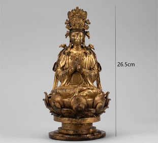 Gilt Bronze GuanYin Figure