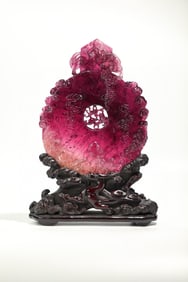 Tourmaline Carved Cloud and Dragon Pattern Gui