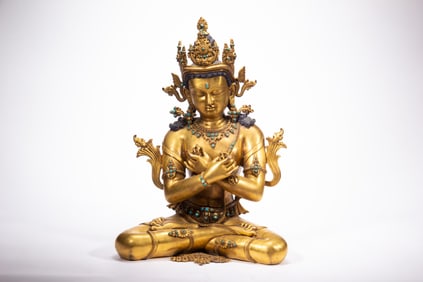 Gilt Bronze GuanYin Figure