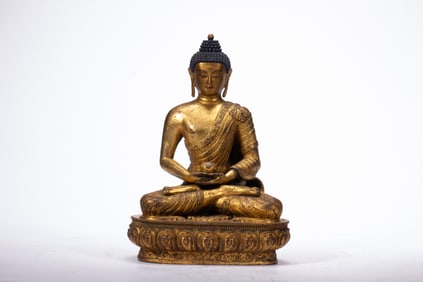 Gilt Bronze Sakyamuni Figure