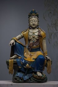 Sancai Porcelain GuanYin Figure