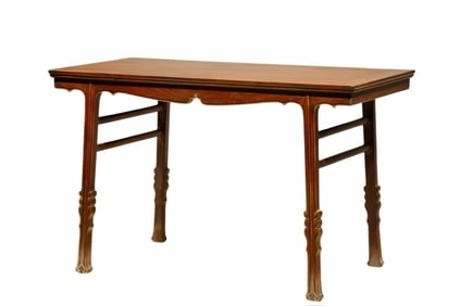Huanghuali Wood Carved Cloud Pattern Table