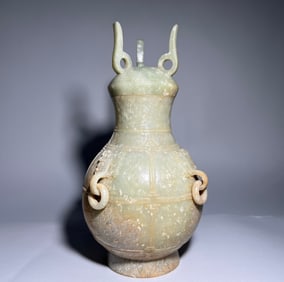 Jade Carved Phoenix Pattern Zun