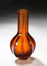 A Glass Octagonal Vase