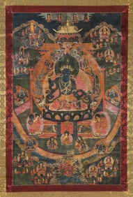 A Thangka of Maha Statue