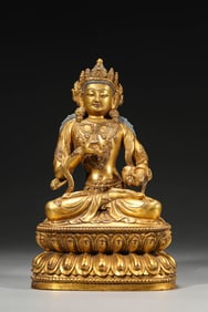 A Gilt-Bronze Vajrasattva Statue