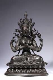 A Bronze Four-Armed Avalokiteshvara Statue