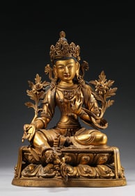 A Gilt-Bronze Tara Statue